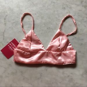 OMighty Pink Silk Kitten Bralette